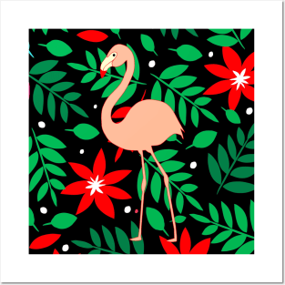 Tropical Flamingo Lovers Posters and Art